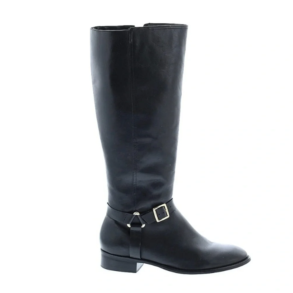 Black Leather Boots, Talbots, Size 8.5
